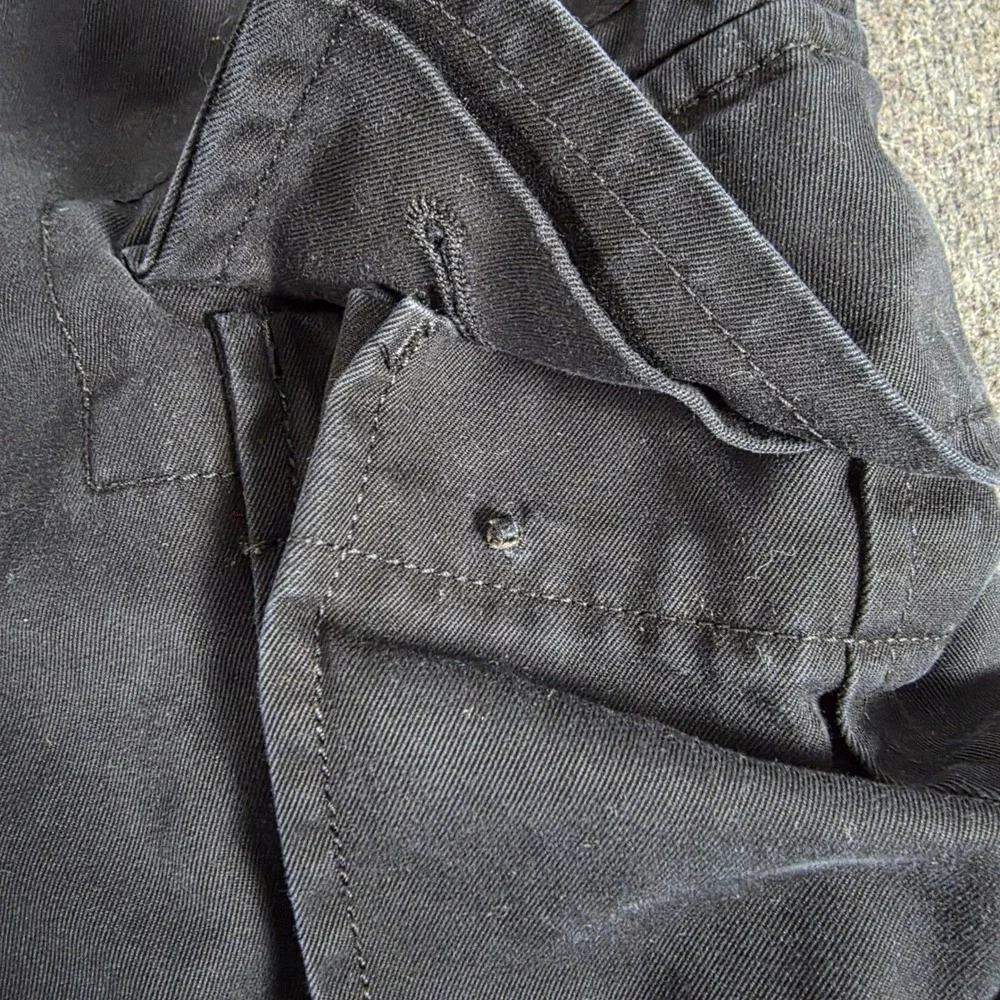 VTG Banana Republic Relaxed Fit Cargo Pants‎ Mens 36x33 Black Cotton Twill Y2K